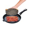 Bacon Press and Steak Weight, Heavyweight Cast Iron with Wooden Handle, For Grill Panini Burgers Bacon and Sausage - Image 2